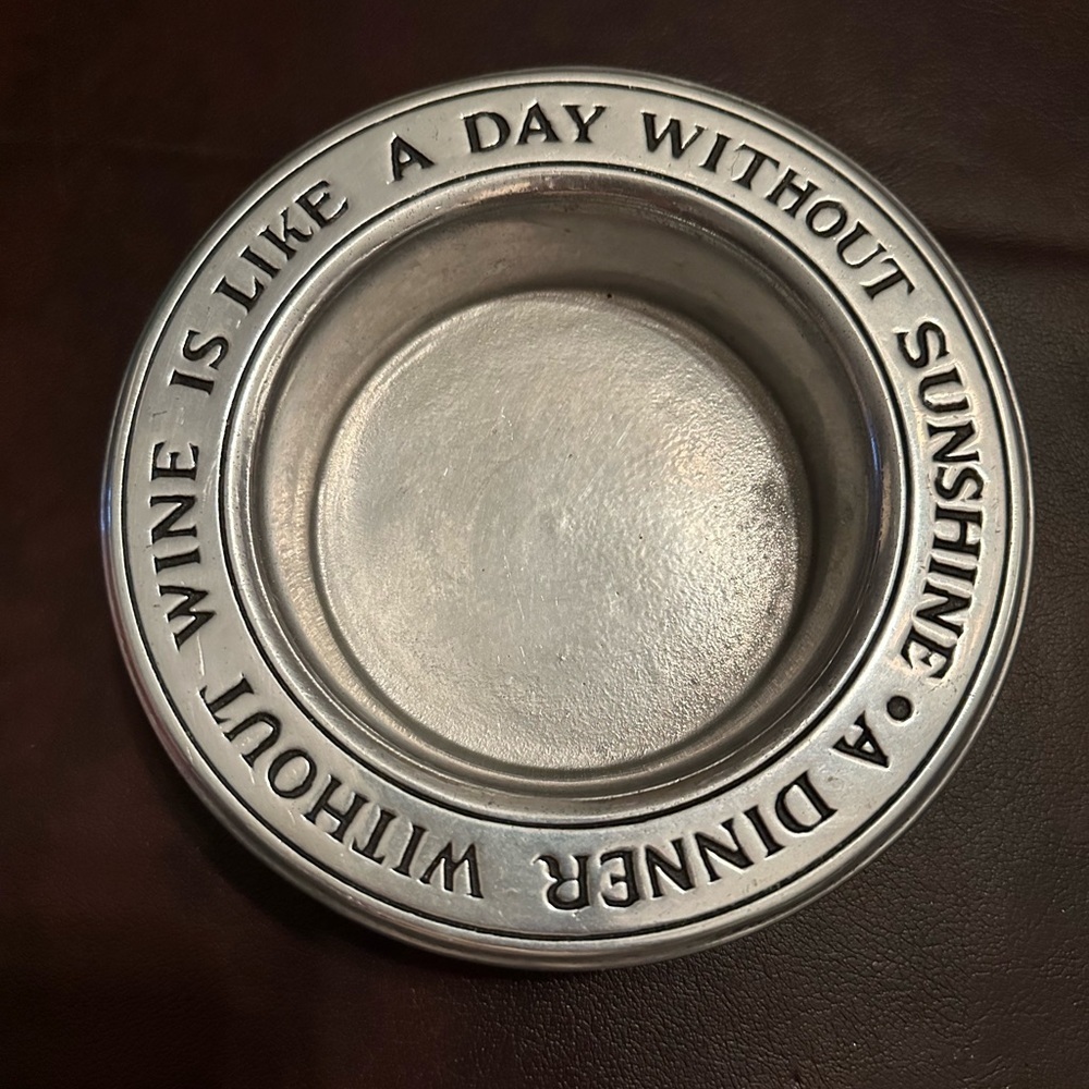 Pewter wine bottle base